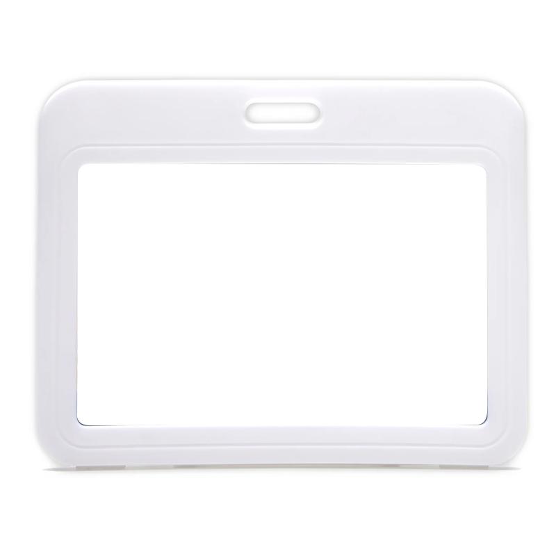 remium ABS Plastic Double Sided Card Holder-White